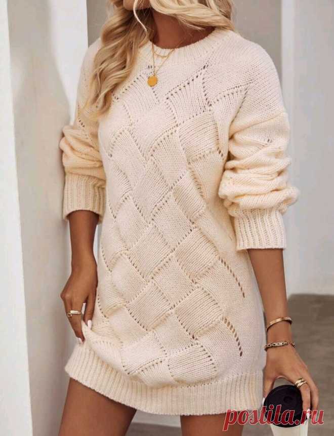 Подборка элегантных вязаных платьев с сайта Shein.🧶👗 | Asha. Вязание, дизайн и романтика в фотографиях.🌶 | Дзен