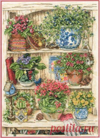 Садовые штучки. Схема вышивки крестиком — Дом крестика