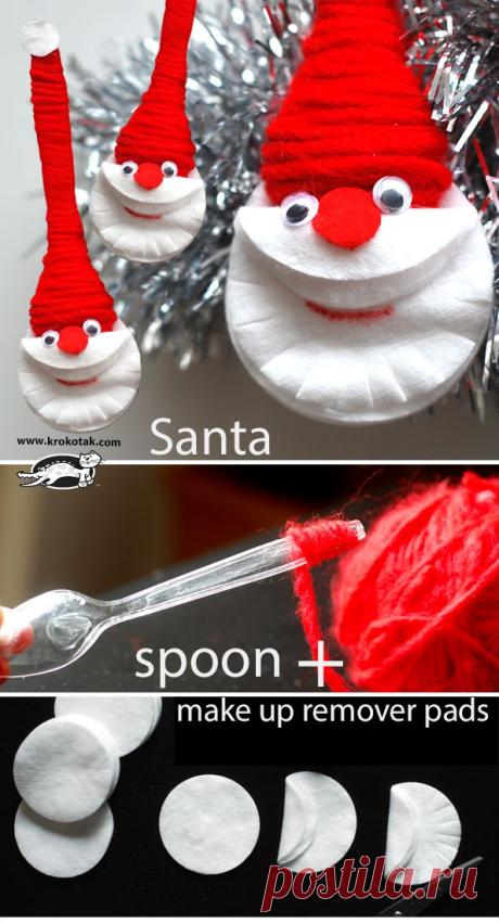 Санта с spоon и для снятия макияжа колодки | krokotak