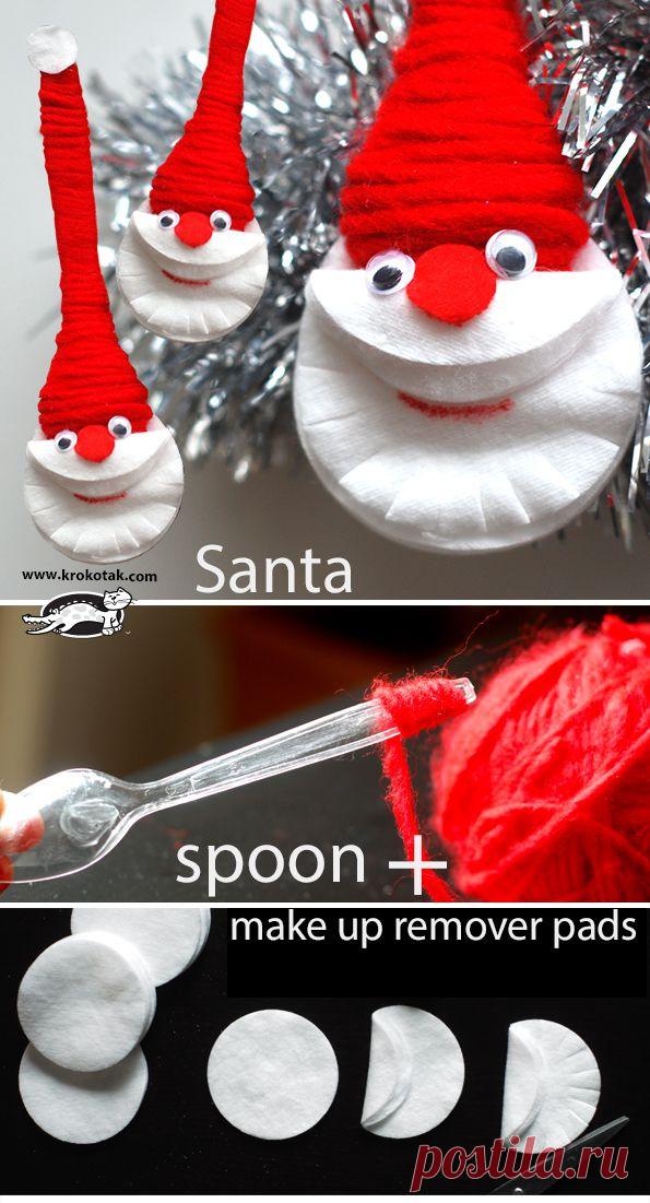 Санта с spоon и для снятия макияжа колодки | krokotak