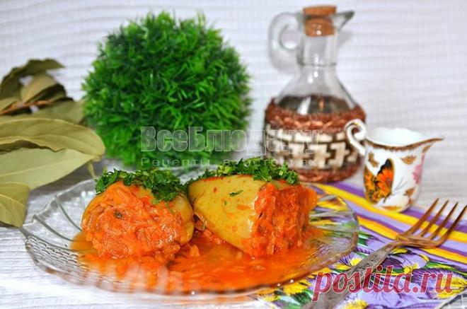 Перец фаршированный капустой, зеленью, морковью и рисом - рецепт с фото | Все Блюда