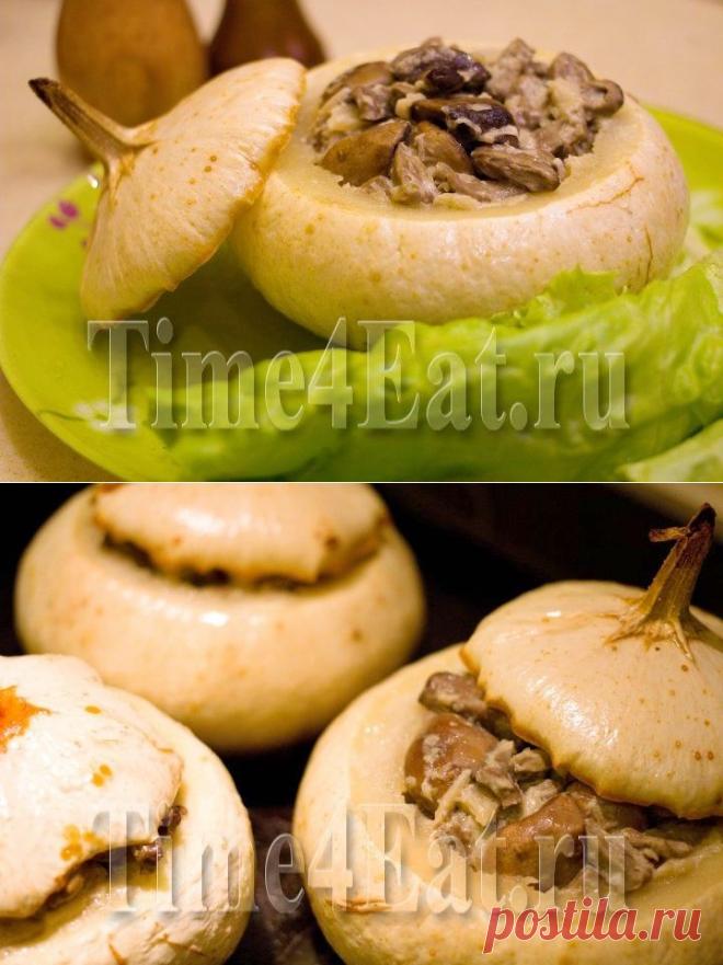 Патиссоны фаршированные куриными сердечками и шампиньонами | Пора перекусить!