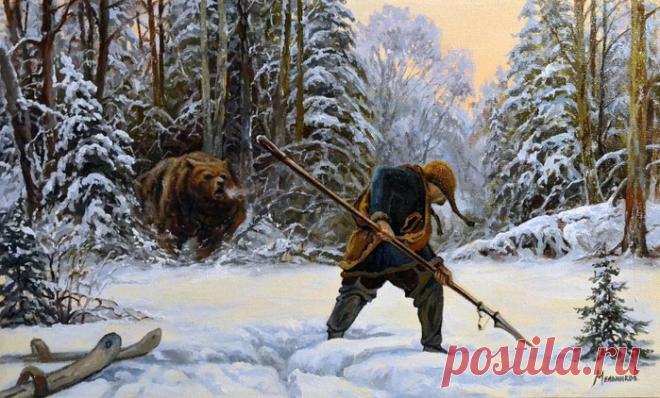 Зимние пейзажи и охота. 3 часть.Художник Мельников Александр Анатольевич .