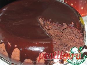 Шоколадный торт на подсолнечном масле с шоколадной глазурью - кулинарный рецепт