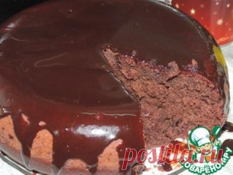 Шоколадный торт на подсолнечном масле с шоколадной глазурью - кулинарный рецепт