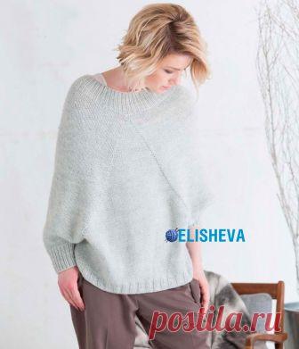 Свитер-пончо спицами, от дизайнера Lana Jois. Все размеры. / elisheva.ru