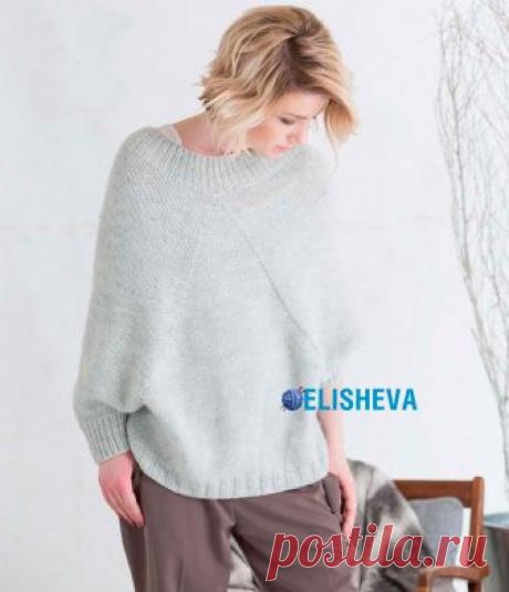 Свитер-пончо спицами, от дизайнера Lana Jois. Все размеры. / elisheva.ru