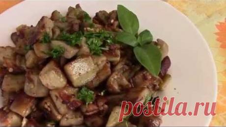 Баклажаны жареные с луком как грибочки./ Баклажаны под грибы. /Как приготовить вкусные баклажаны.