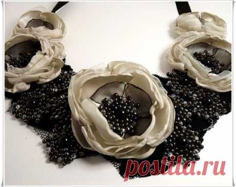 necklaces fabric flowers - „Google“ paieška