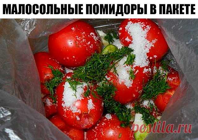Малосольные помидоры в пакете. Рецепт — бомба!