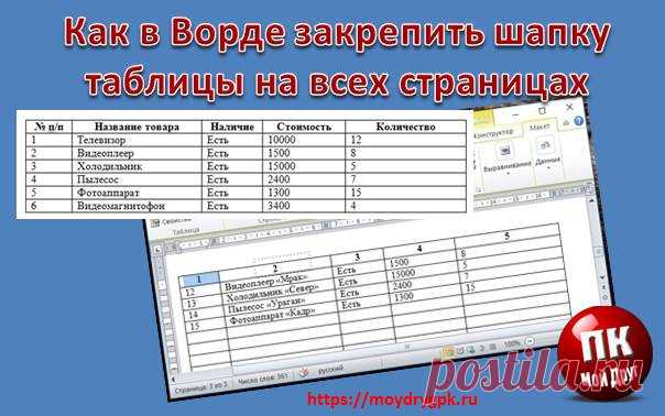Если вы хотите чтобы шапка таблицы в ворде была постоянно на виду, то вам необходимо её закрепить. О том, как это сделать мы сейчас и поговорим.
