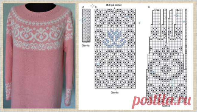 Подборка- 40 схем самых шикарных жаккардовых узоров - модели плюс схемы - в копилку вязальщиц | МНЕ ИНТЕРЕСНО | Яндекс Дзен