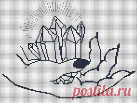 Abstract Cross Stitch Pattern Crystals Modern Monochrome | Etsy