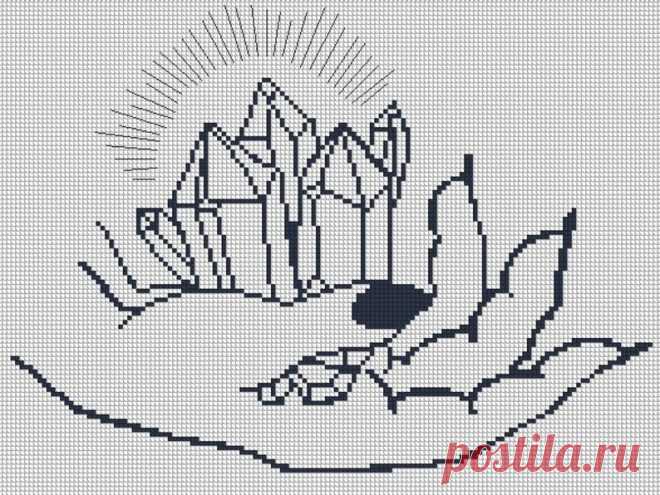 Abstract Cross Stitch Pattern Crystals Modern Monochrome | Etsy