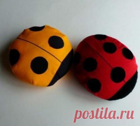 ​Подушка "Божья коровка": мастер-класс