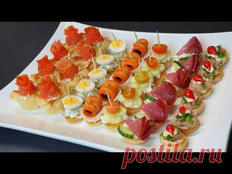 6 разновидностей вкусных и очень простых в приготовлении канапе!