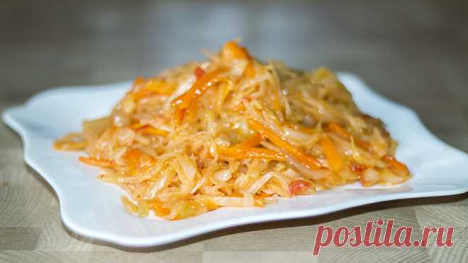 Тушеная капуста по-русски