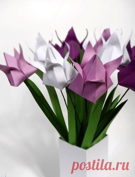 Цветы оригами (схема)