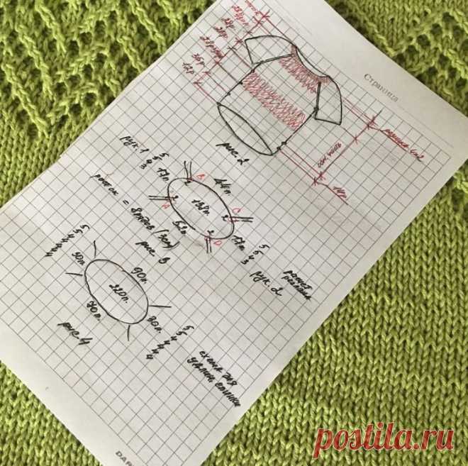 Футболка из хлопка с удлиненной спинкой (Вязание спицами) — Журнал Вдохновение Рукодельницы