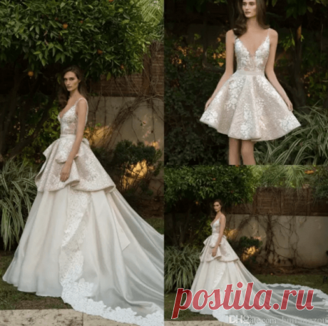 Свадебные платья красного цвета - фото