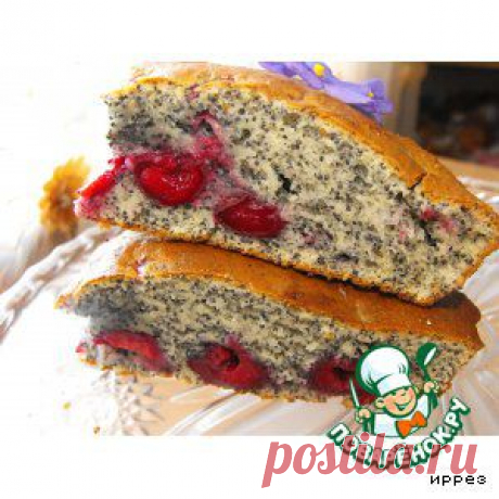 Пирог с маком и вишнями - кулинарный рецепт