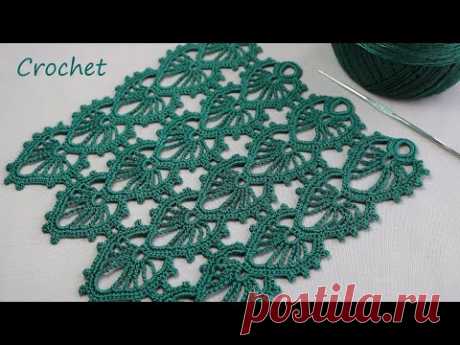 Просто супер УЗОР крючком!!!  Легкое вязание для начинающих SUPER EASY Beautiful Pattern Crochet