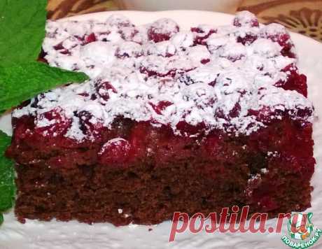 Шоколадный брауни с клюквой – кулинарный рецепт