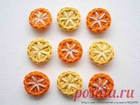 Вяжем пуговки крючком, МК