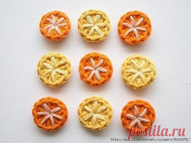 Вяжем пуговки крючком, МК