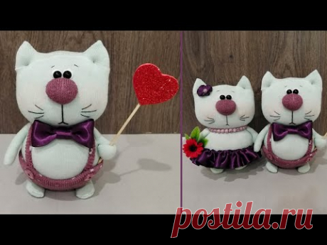 Котики из носков своими руками 💕 Sock cats DIY