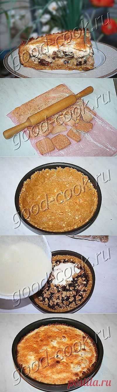 Хорошая кухня - пирог из печенья с черносливом и орехами. Кулинарная книга рецептов. Салаты, выпечка.