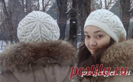 Схема берета спицами «Герда»