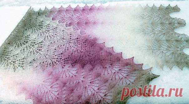 Палантин
#вязание #рукоделие #спицы.