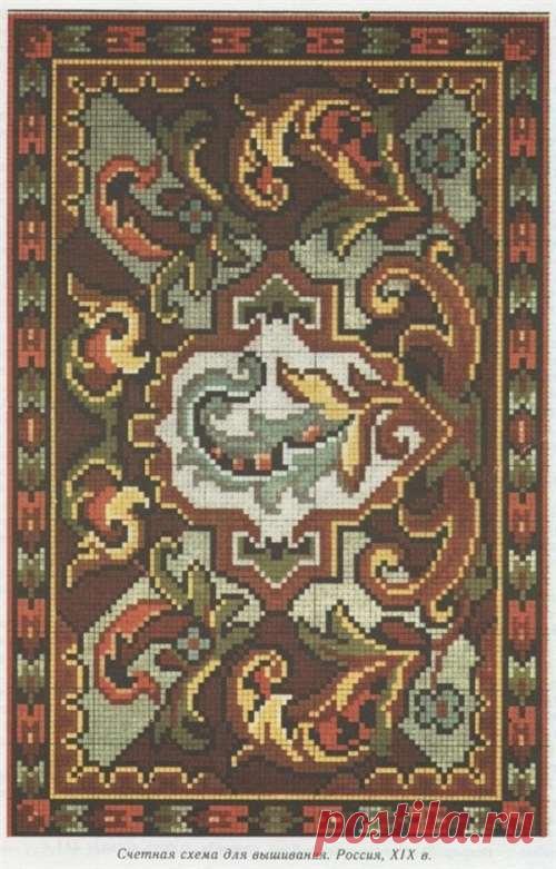 Старинные схемы вышивки крестом