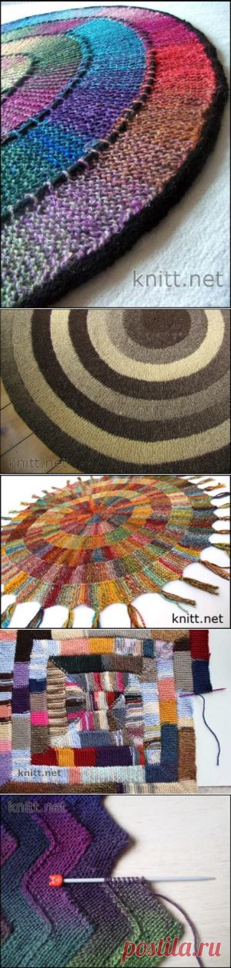 Коврик связанный по кругу | knitt.net | Все о вязании