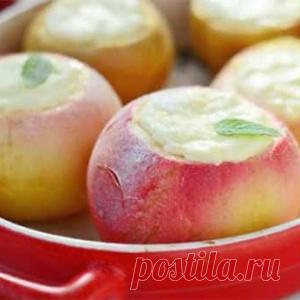 Волшебный десерт из запеченных яблок с творогом