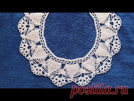 Ажурный воротничок с 6 по 8 ряд.