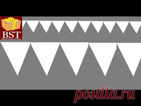 Как сделать ГИРЛЯНДУ ИЗ ТРЕУГОЛЬНИКОВ своими руками из бумаги А4?