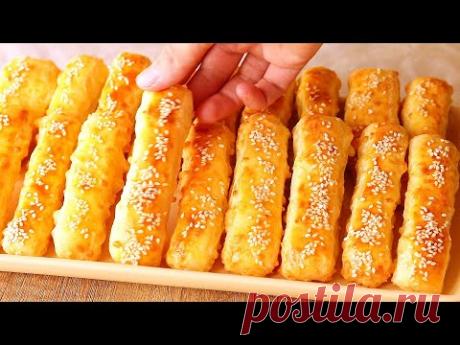 ТВОРОЖНЫЕ Палочки С СЫРОМ 🧀 Потрясающе ВКУСНЫЕ! Минимум Муки! Выпечка Без Дрожжей! Cheese sticks