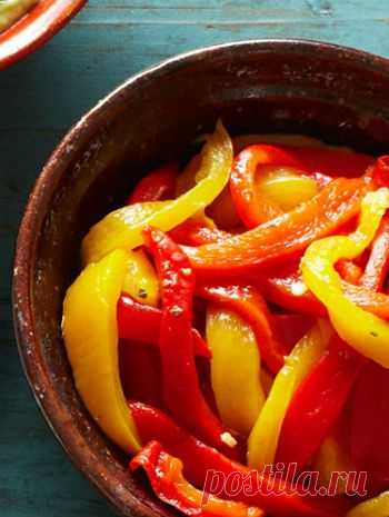 Перец печеный консервированный - Овощи на зиму . 1001 ЕДА вкусные рецепты с фото!
