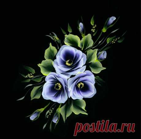 Рисунки плоской кистью от Юлии Белей
