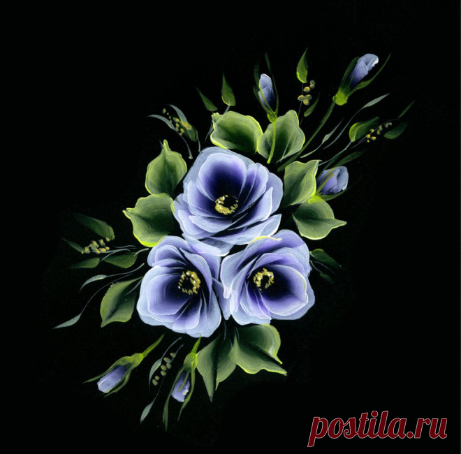 Рисунки плоской кистью от Юлии Белей