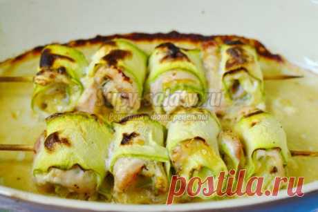 Рулетики из кабачков с куриной грудкой. Рецепт с пошаговыми фото