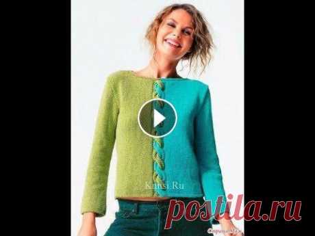 Двухцветный Пуловер Спицами - 2019 / Two-color Pullover Knitting Needles Двухцветный Пуловер Спицами - 2019 / Two-color Pullover Knitting Needles...