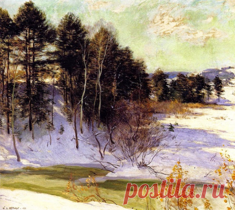 Пусть согреет теплом твою душу она... Художник Уиллард Лерой Меткалф / Willard Leroy Metcalf (США, 1868-1925)