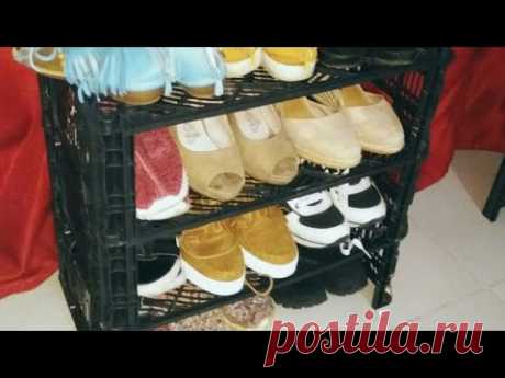 Cómo hacer un zapatero/estantería super fácil gratis!! #DIY​