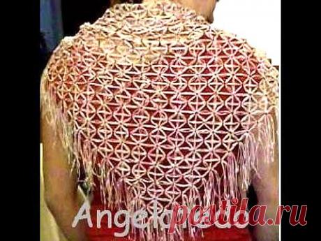 Chal fácil de hacer en bastidor triangular. - YouTube