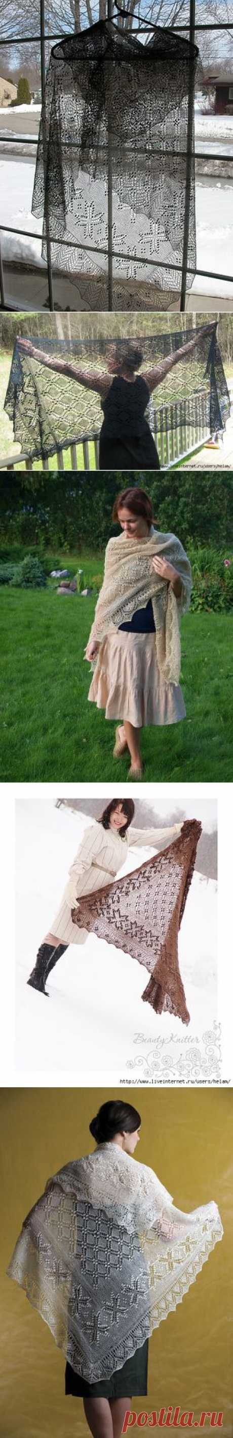 Ажурная шаль&quot;Королевская&quot;.