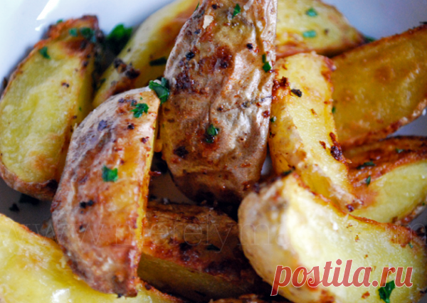Печёная чесночная картошка Секреты стройности