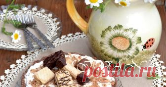 Студена кростата с вафли и маскарпоне крем